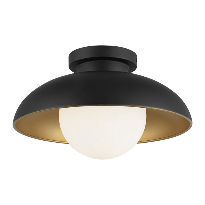 Alora Canada - FM522012MBOP - One Light Flush Mount - Rubio - Matte Black/Opal Matte Glass