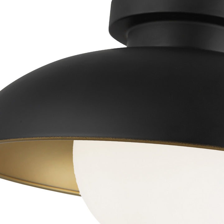 Alora Canada - FM522012MBOP - One Light Flush Mount - Rubio - Matte Black/Opal Matte Glass