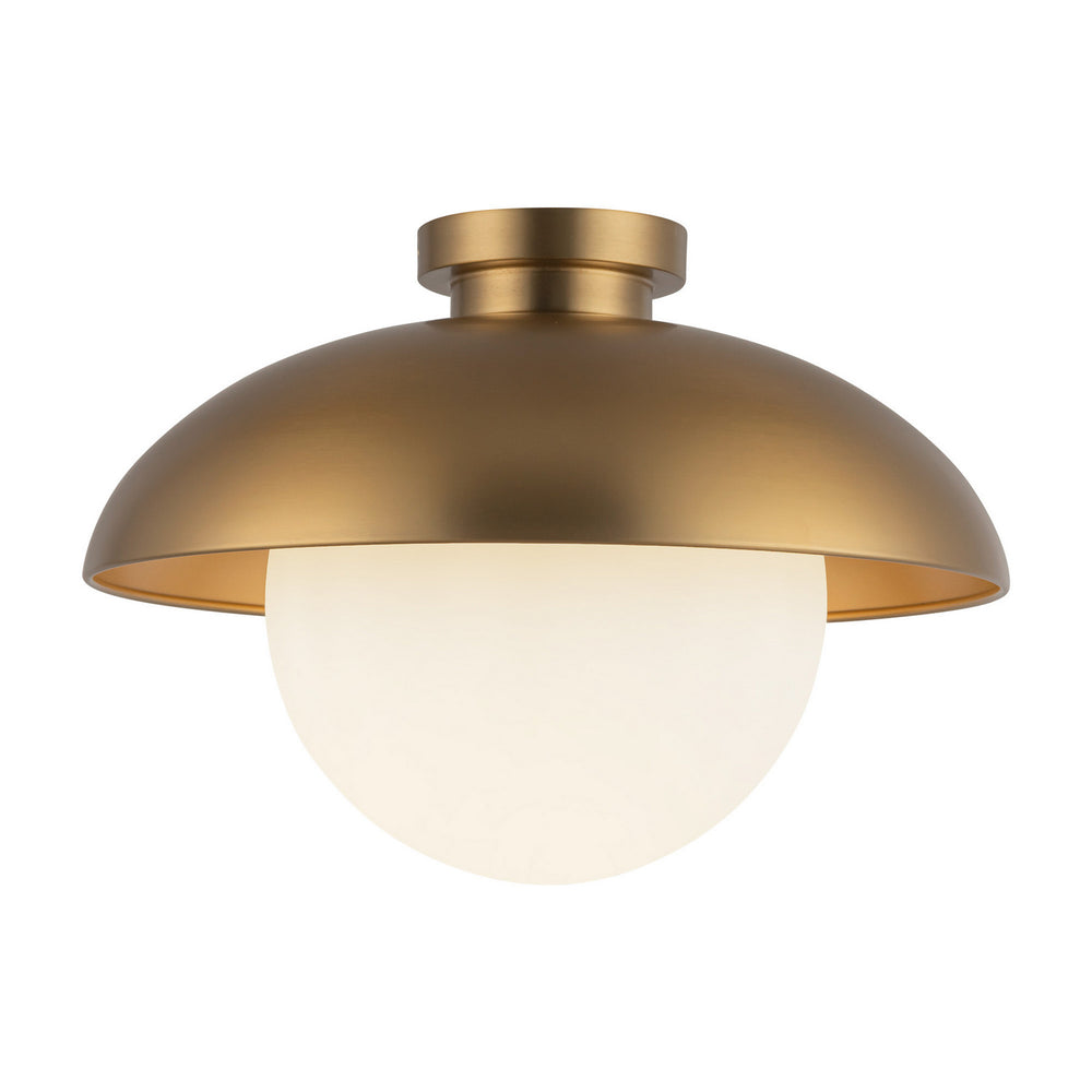 Alora Canada - FM522016AGOP - One Light Flush Mount - Rubio - Aged Gold/Opal Matte Glass