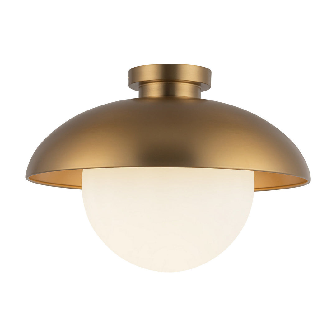 Alora Canada - FM522016AGOP - One Light Flush Mount - Rubio - Aged Gold/Opal Matte Glass