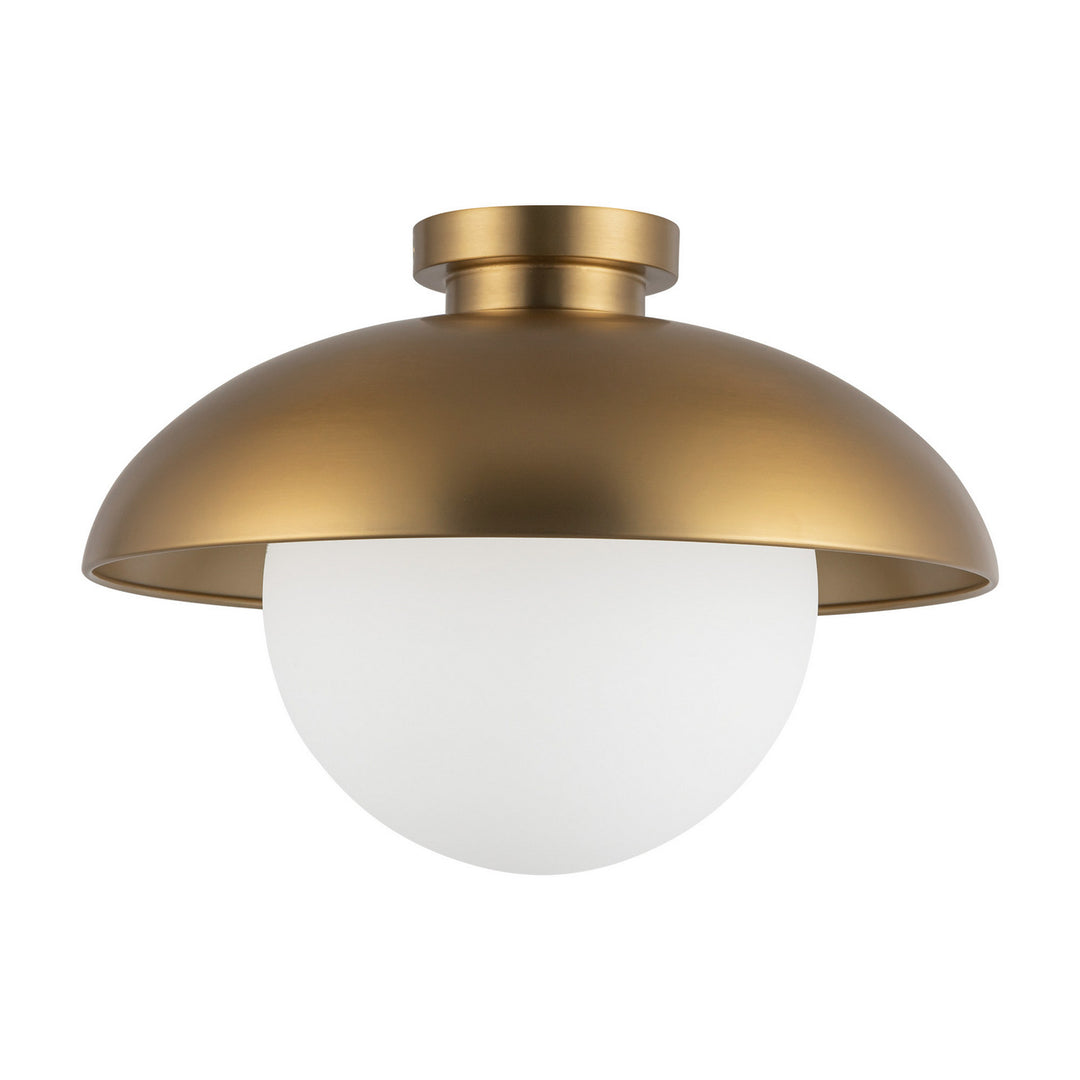 Alora Canada - FM522016AGOP - One Light Flush Mount - Rubio - Aged Gold/Opal Matte Glass