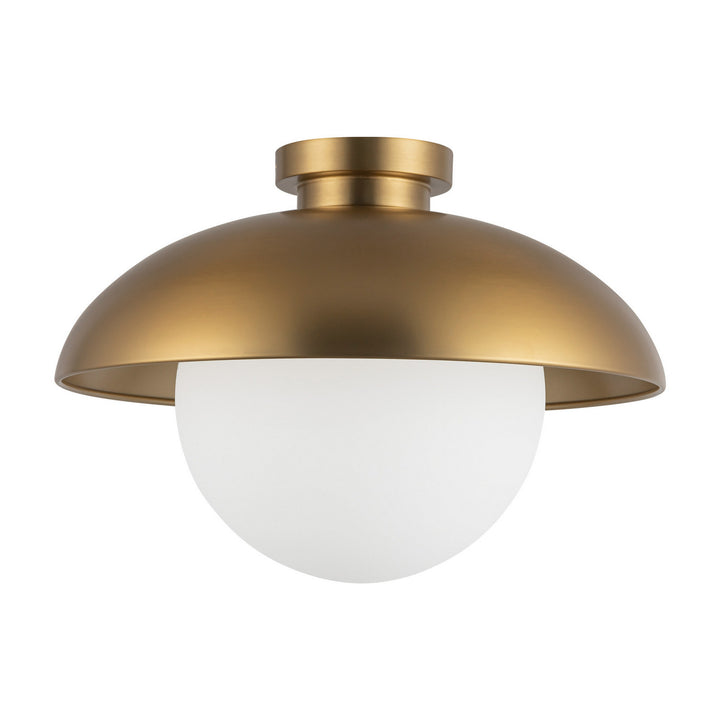 Alora Canada - FM522016AGOP - One Light Flush Mount - Rubio - Aged Gold/Opal Matte Glass