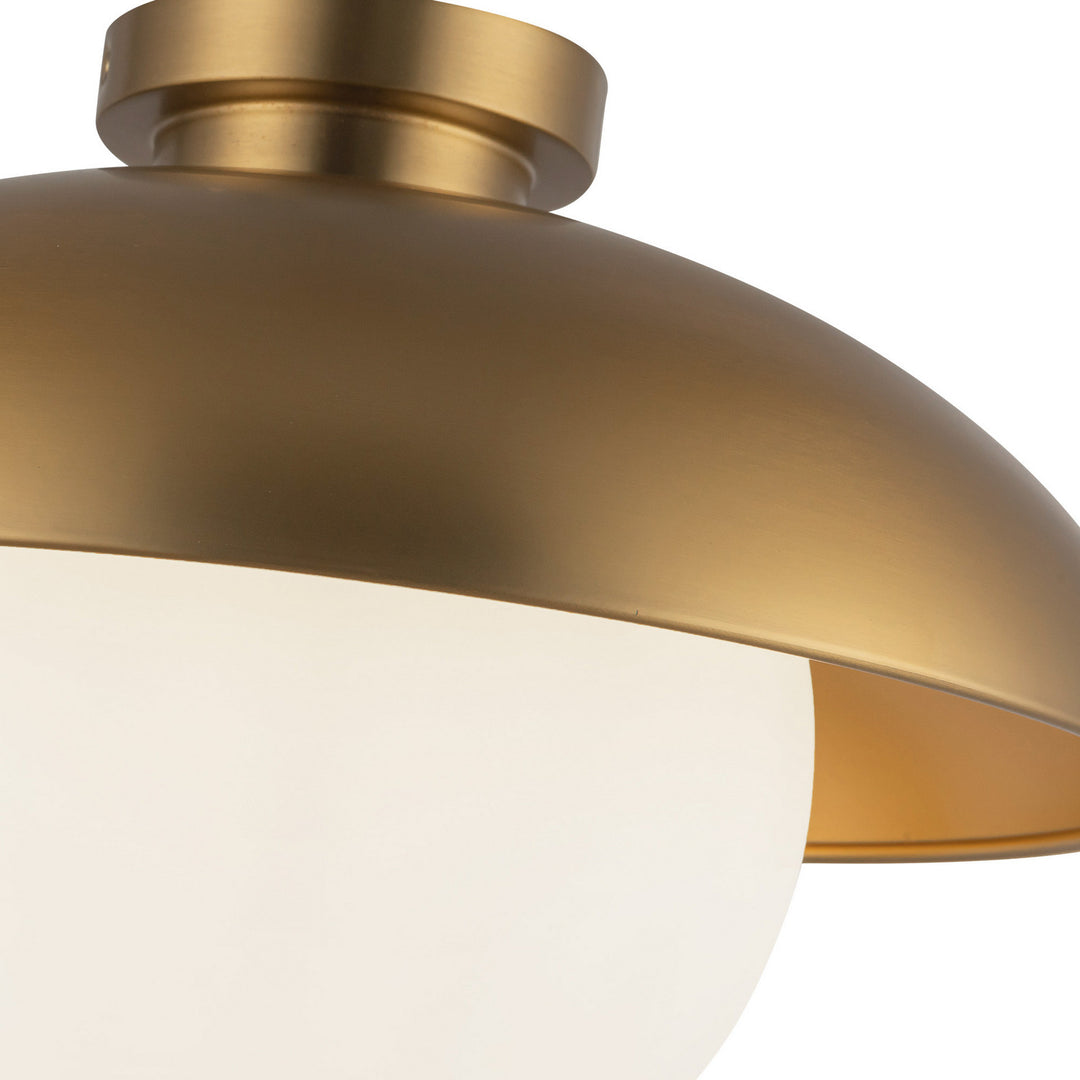 Alora Canada - FM522016AGOP - One Light Flush Mount - Rubio - Aged Gold/Opal Matte Glass