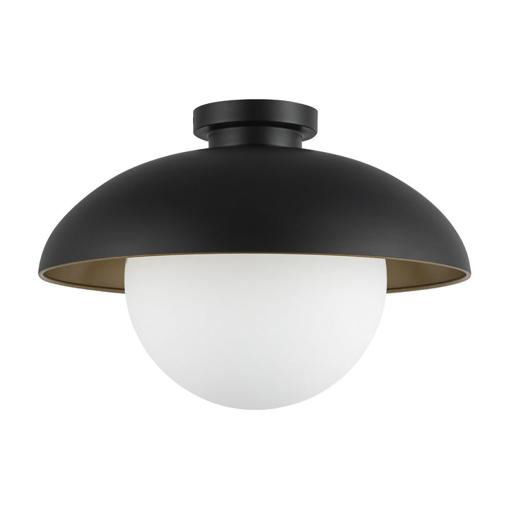Alora Canada - FM522016MBOP - One Light Flush Mount - Rubio - Matte Black/Opal Matte Glass