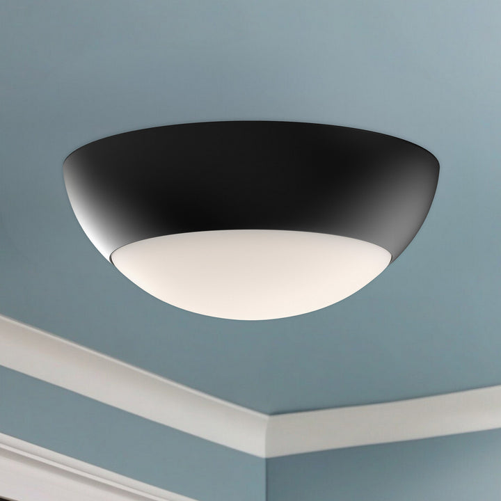 Alora Canada - FM522211MBOP - Two Light Flush Mount - Rubio - Matte Black/Opal Matte Glass