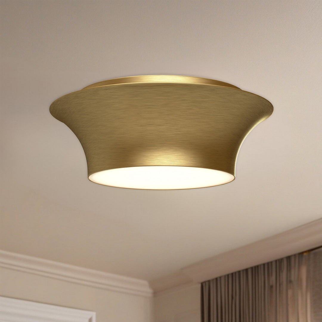 Alora Canada - FM523013BG - Two Light Flush Mount - Emiko - Brushed Gold