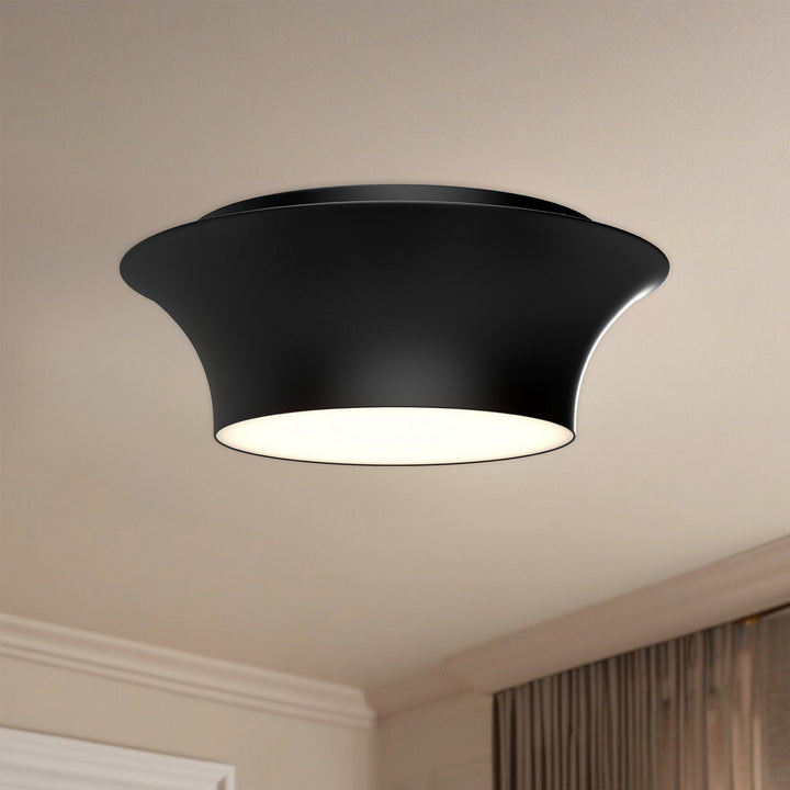 Alora Canada - FM523013MB - Two Light Flush Mount - Emiko - Matte Black