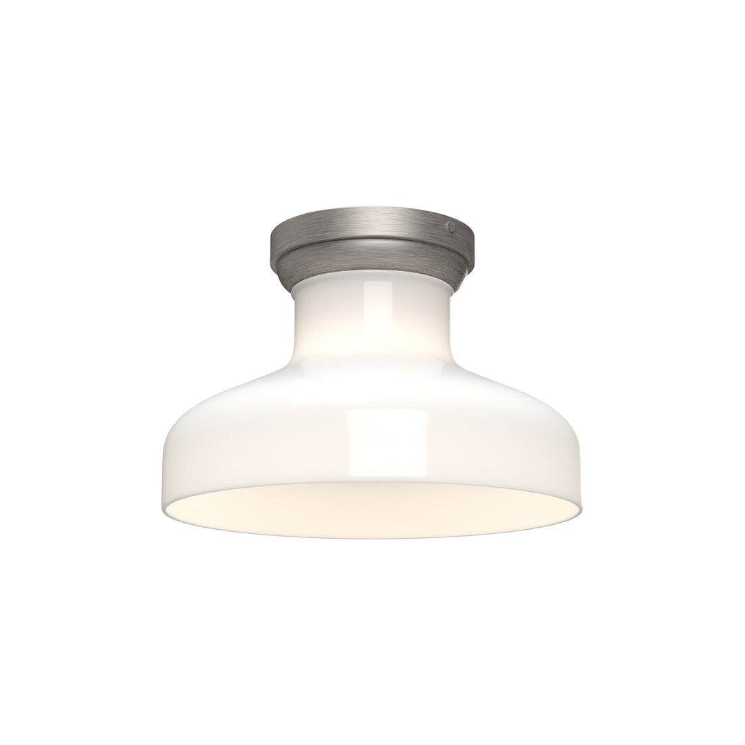 Alora Canada - FM540011BNGO - One Light Flush Mount - Westlake - Brushed Nickel/Glossy Opal Glass