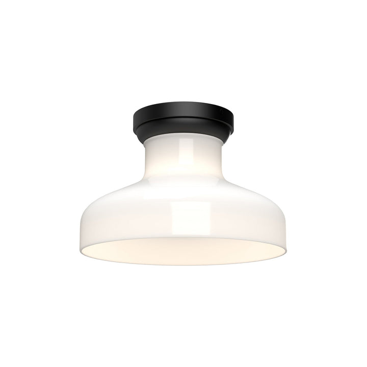 Alora Canada - FM540011MBGO - One Light Flush Mount - Westlake - Glossy Opal Glass/Matte Black