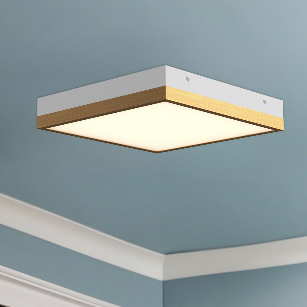 Alora Canada - FM553211AGWH - LED Flush Mount - Sydney - Aged Gold/White