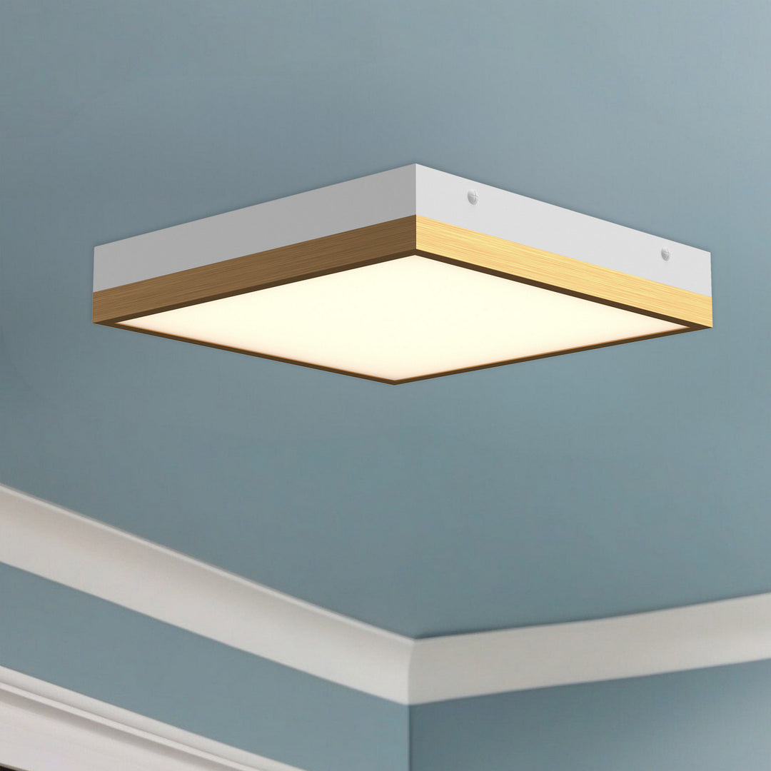 Alora Canada - FM553211AGWH - LED Flush Mount - Sydney - Aged Gold/White