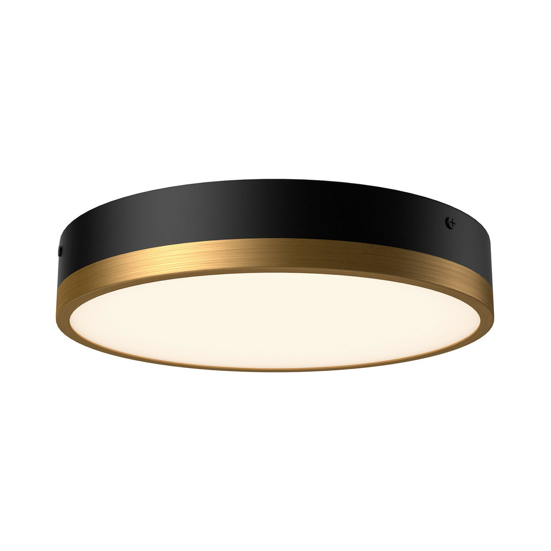 Alora Canada - FM554211AGMB - LED Flush Mount - Adelaide - Aged Gold/Matte Black