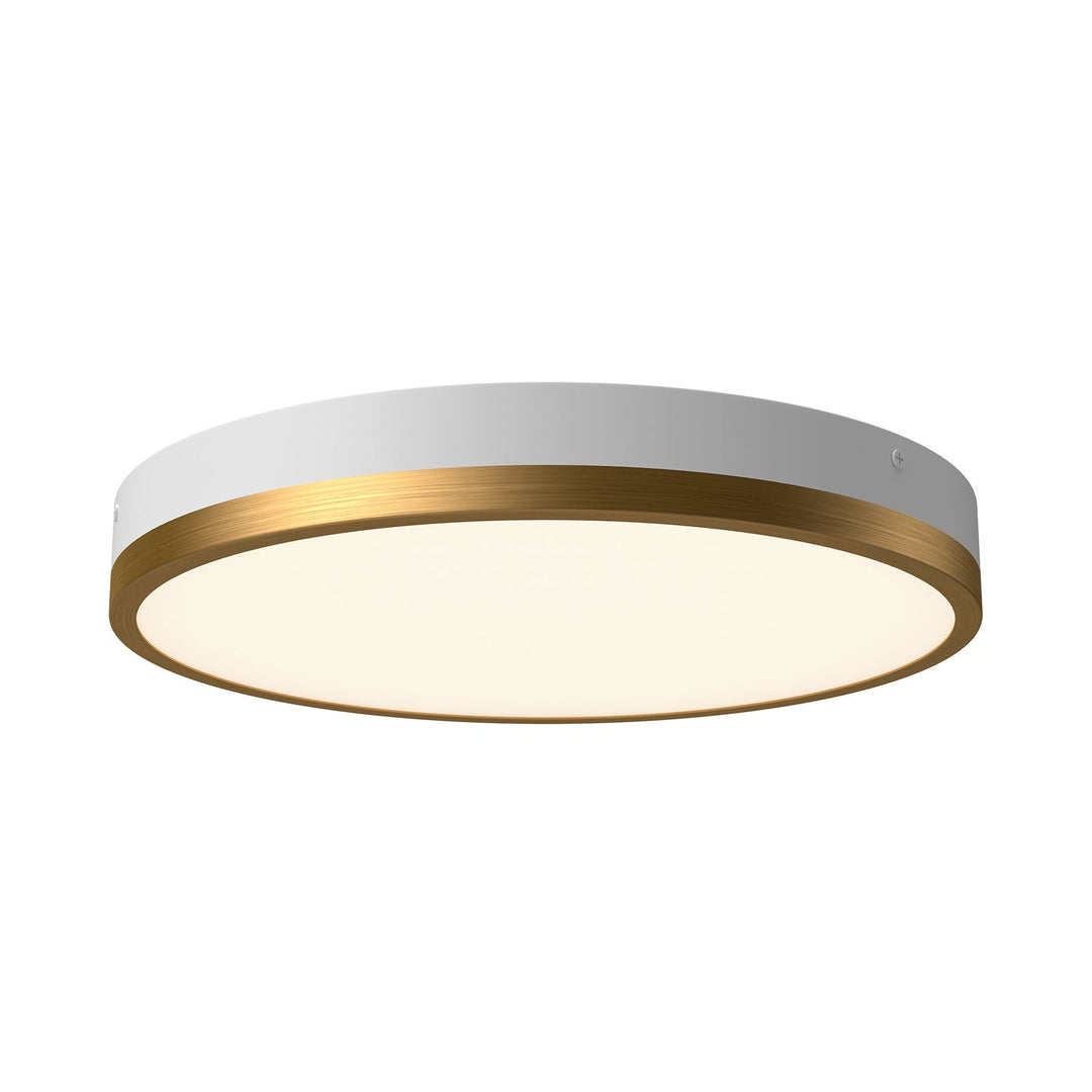 Alora Canada - FM554215AGWH - LED Flush Mount - Adelaide - Aged Gold/White