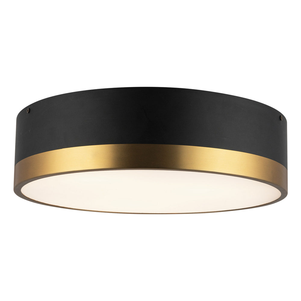 Alora Canada - FM556216AGMB - Three Light Flush Mount - Brisbane - Aged Gold/Matte Black