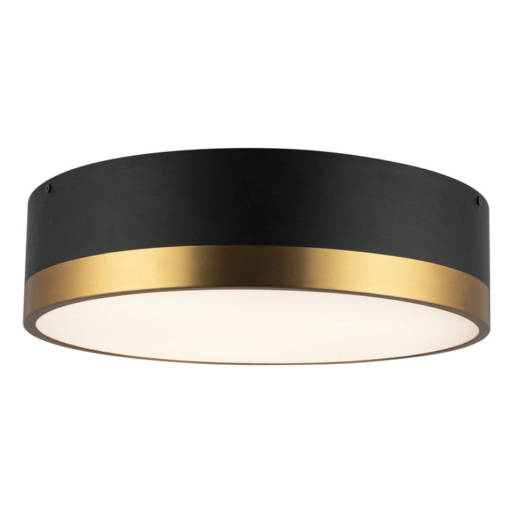 Alora Canada - FM556216AGMB - Three Light Flush Mount - Brisbane - Aged Gold/Matte Black