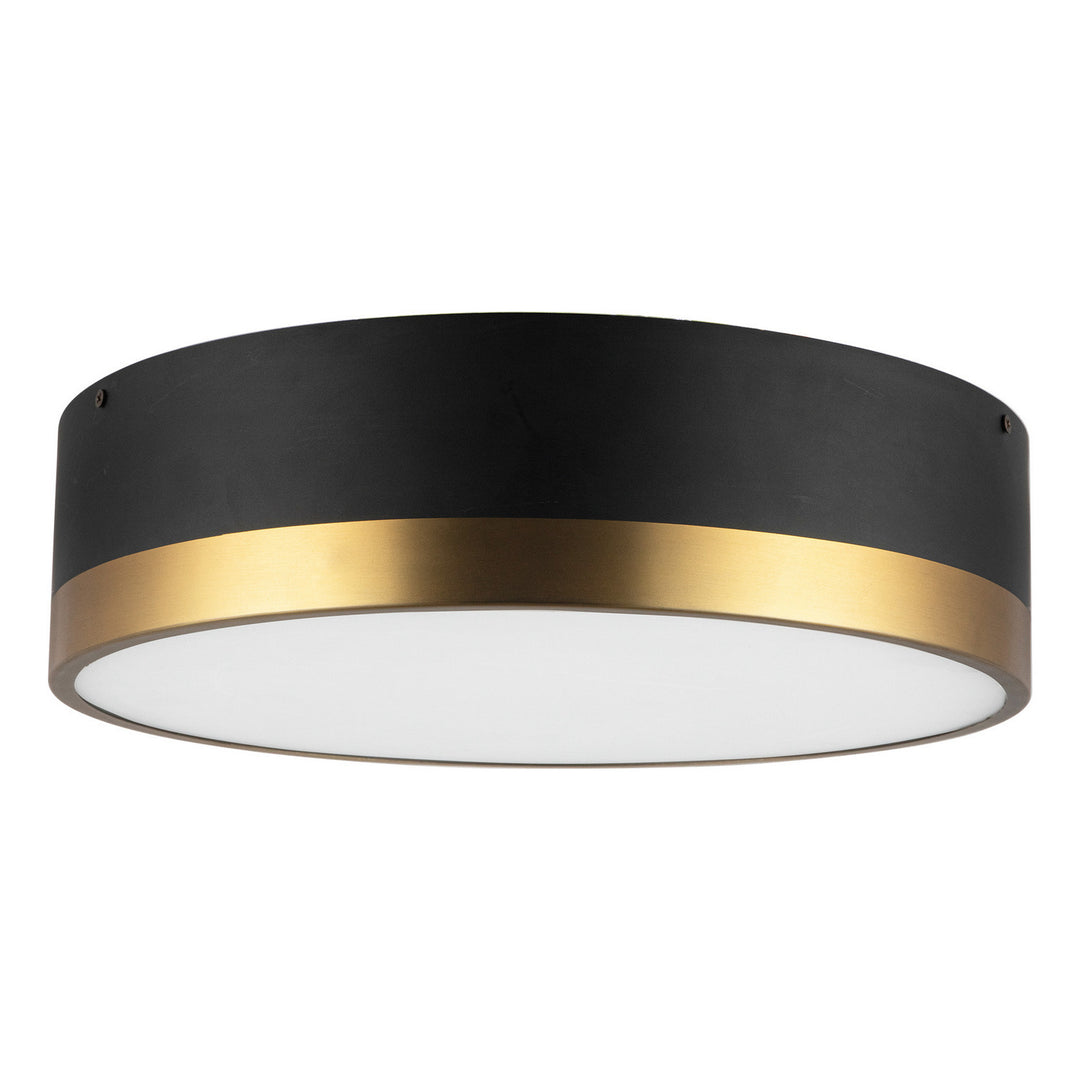 Alora Canada - FM556216AGMB - Three Light Flush Mount - Brisbane - Aged Gold/Matte Black