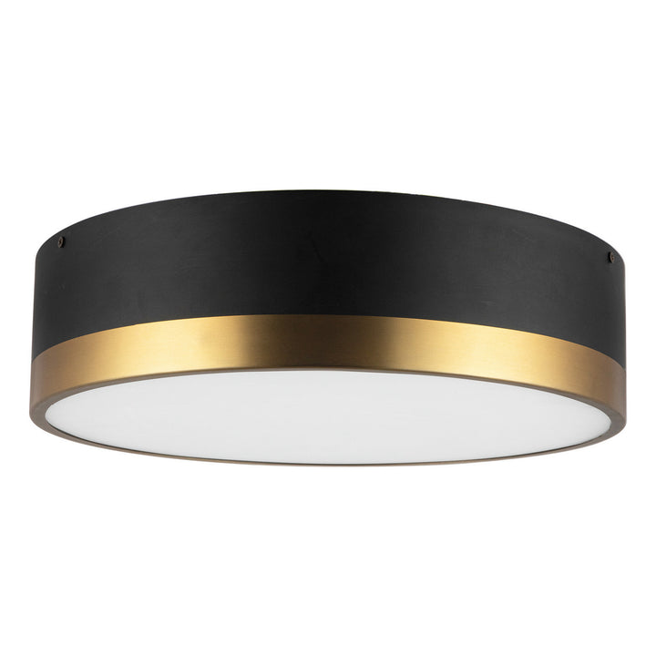 Alora Canada - FM556216AGMB - Three Light Flush Mount - Brisbane - Aged Gold/Matte Black