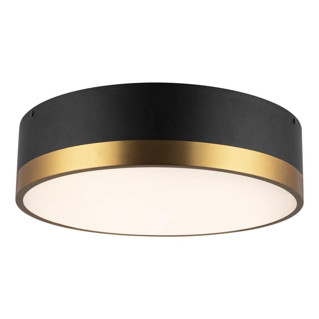 Alora Canada - FM556216AGMB - Three Light Flush Mount - Brisbane - Aged Gold/Matte Black