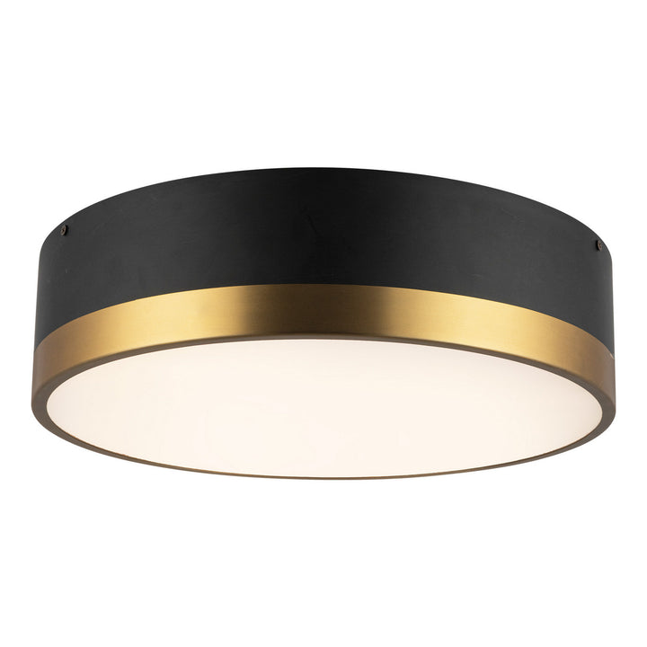 Alora Canada - FM556216AGMB - Three Light Flush Mount - Brisbane - Aged Gold/Matte Black