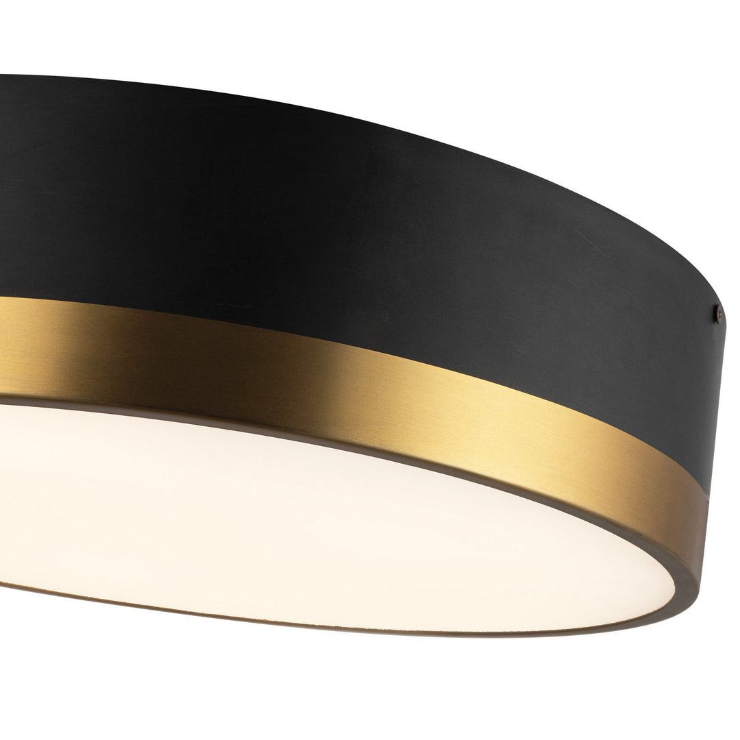 Alora Canada - FM556216AGMB - Three Light Flush Mount - Brisbane - Aged Gold/Matte Black