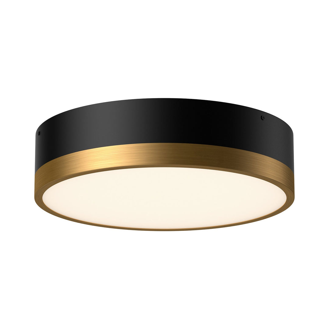 Alora Canada - FM556216AGMB - Three Light Flush Mount - Brisbane - Aged Gold/Matte Black