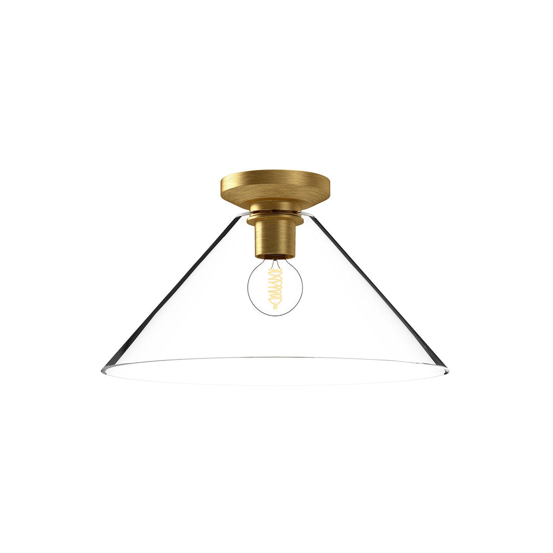 Alora Canada - FM570314BGCL - One Light Flush Mount - Salem - Brushed Gold/Clear Glass