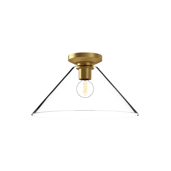 Alora Canada - FM570314BGCL - One Light Flush Mount - Salem - Brushed Gold/Clear Glass