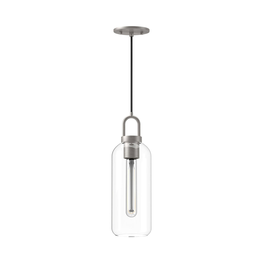 Alora Canada - PD401505BNCL - One Light Pendant - Soji - Brushed Nickel/Clear Glass
