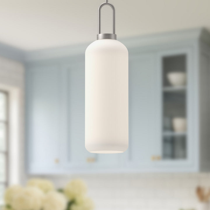 Alora Canada - PD401606BNOP - One Light Pendant - Soji - Brushed Nickel/Opal Matte Glass