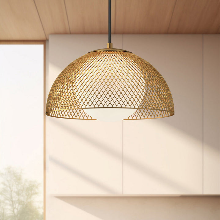 Alora Canada - PD402513GDOP - One Light Pendant - Haven - Gold/Opal Matte Glass