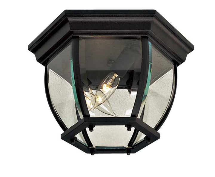 Wyndmere Three Light Flush Mount in Black - available from The Lighting Shoppe, trusted by Canadian homeowners