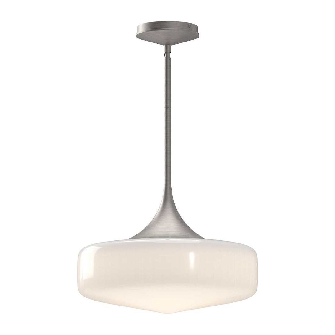 Alora Canada - PD440814BNGO - One Light Pendant - Lincoln - Brushed Nickel/Glossy Opal Glass