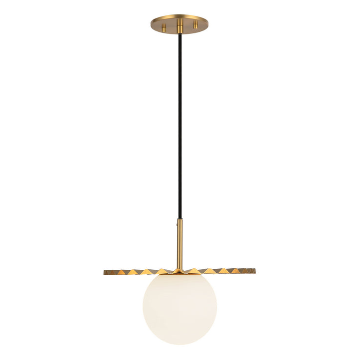 Alora Canada - PD501212BGOP - One Light Pendant - Plume - Brushed Gold/Opal Matte Glass