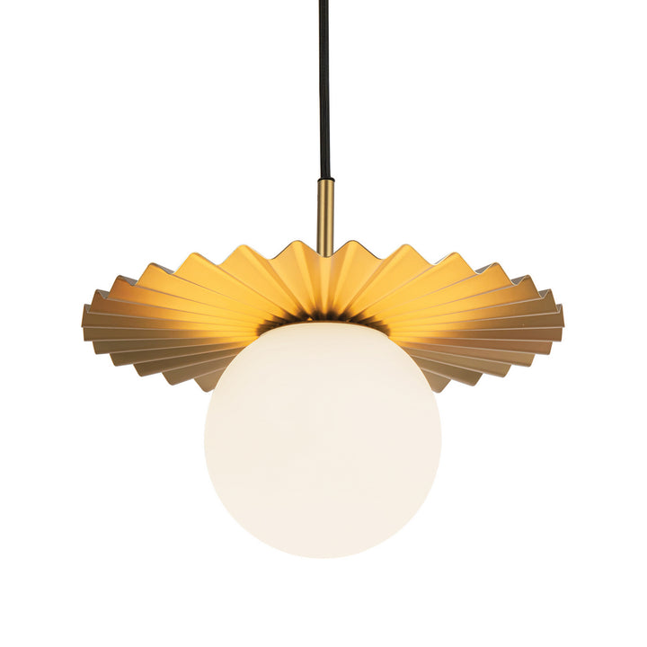Alora Canada - PD501212BGOP - One Light Pendant - Plume - Brushed Gold/Opal Matte Glass