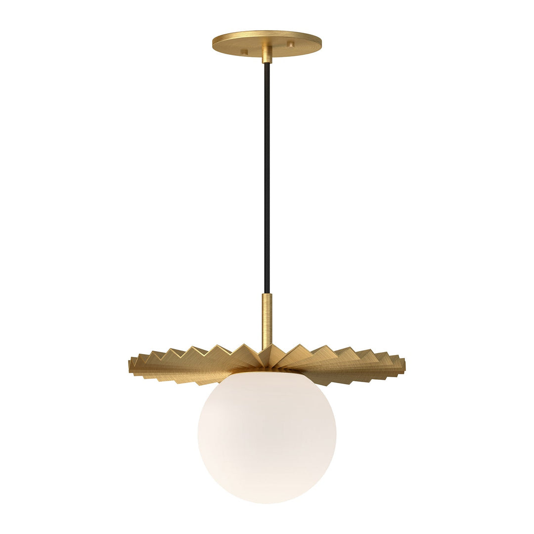 Alora Canada - PD501212BGOP - One Light Pendant - Plume - Brushed Gold/Opal Matte Glass