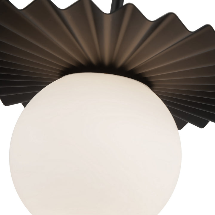 Alora Canada - PD501212MBOP - One Light Pendant - Plume - Matte Black/Opal Matte Glass