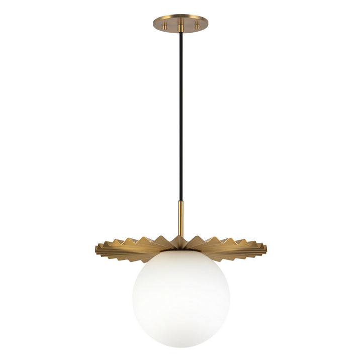 Alora Canada - PD501214BGOP - One Light Pendant - Plume - Brushed Gold/Opal Matte Glass