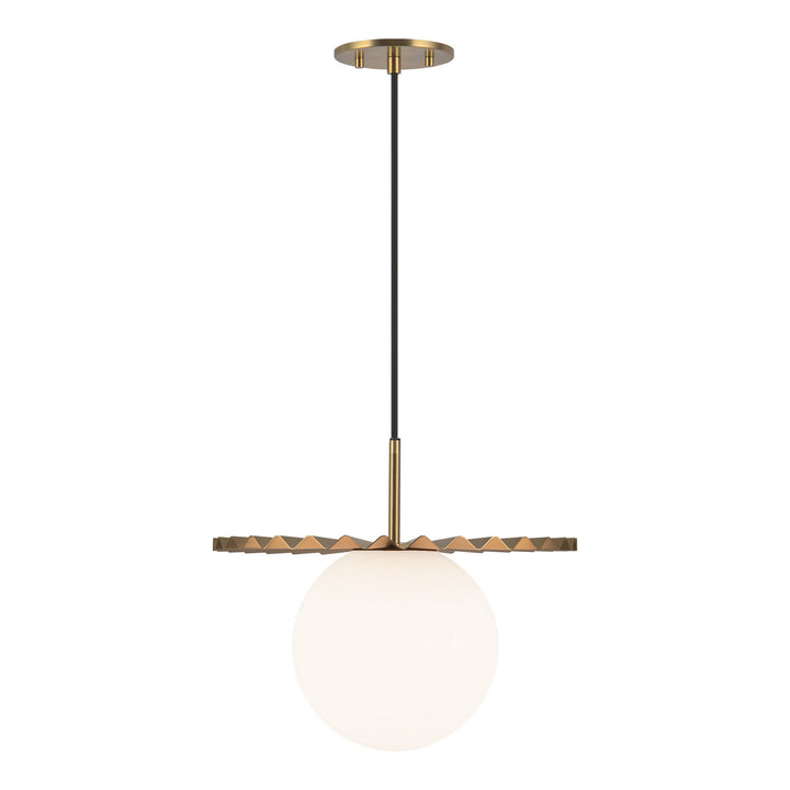 Alora Canada - PD501214BGOP - One Light Pendant - Plume - Brushed Gold/Opal Matte Glass