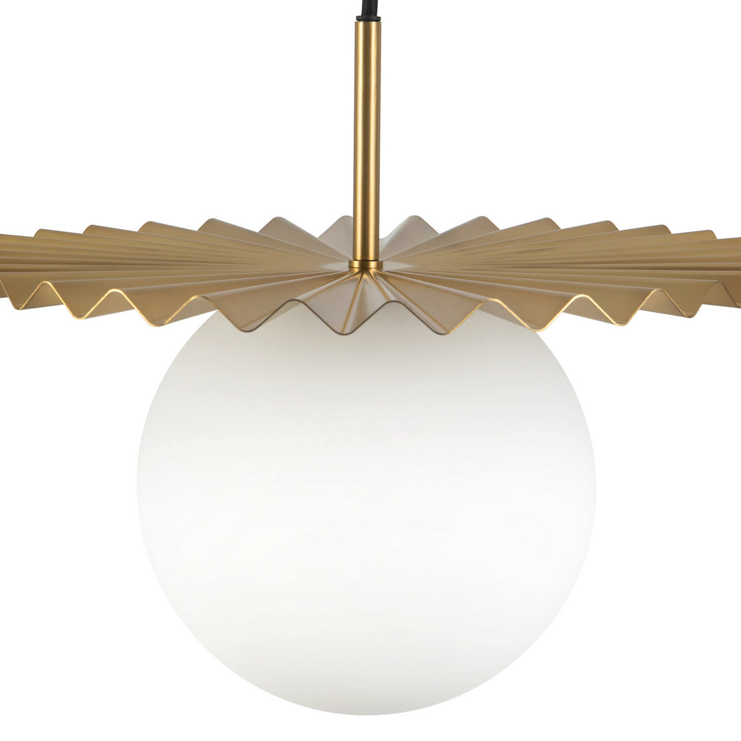 Alora Canada - PD501214BGOP - One Light Pendant - Plume - Brushed Gold/Opal Matte Glass