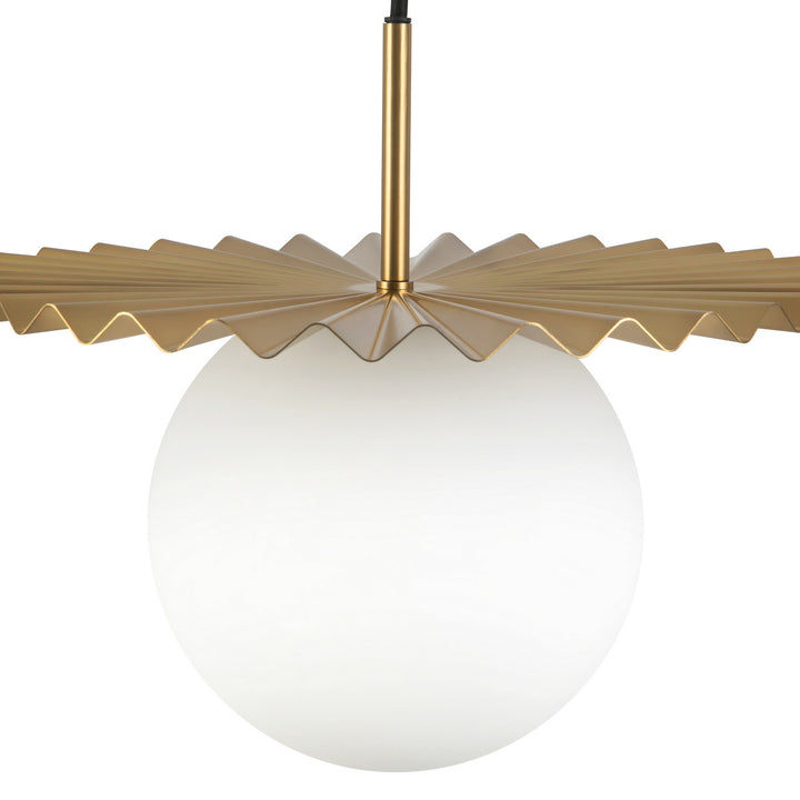 Alora Canada - PD501214BGOP - One Light Pendant - Plume - Brushed Gold/Opal Matte Glass