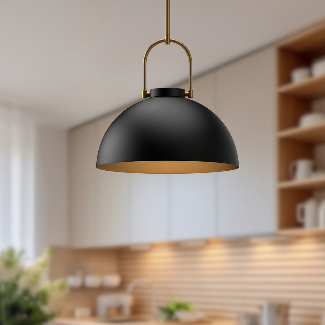 Alora Canada - PD504016MB - One Light Pendant - Harper - Matte Black