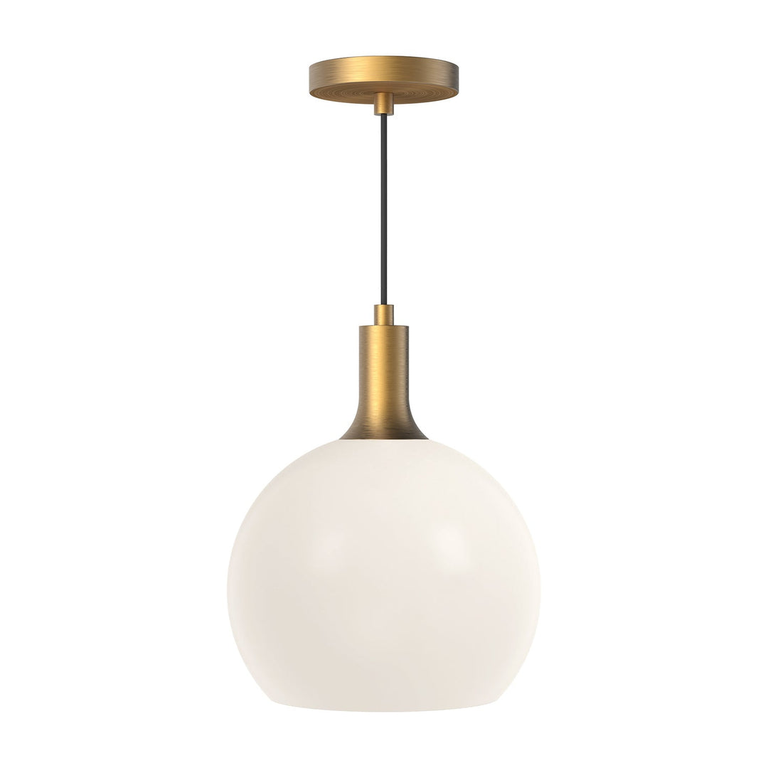 Alora Canada - PD506210AGOP - One Light Pendant - Castilla - Aged Gold/Opal Matte Glass