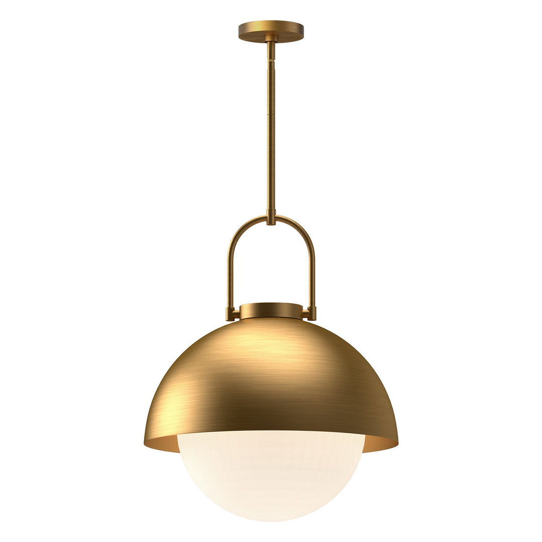 Alora Canada - PD507216AGOP - One Light Pendant - Harper - Aged Gold/Opal Matte Glass
