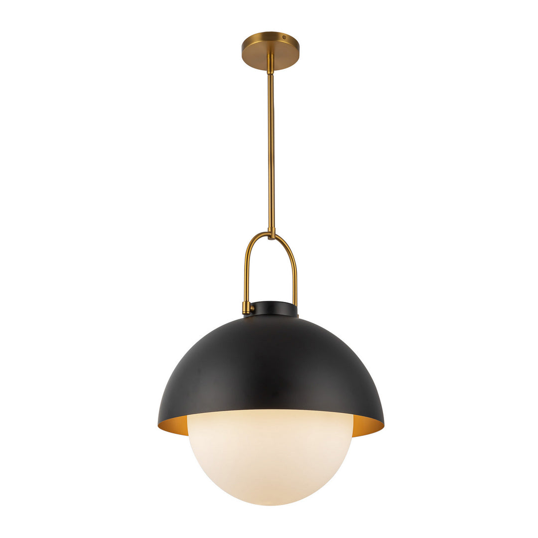 Alora Canada - PD507216MBOP - One Light Pendant - Harper - Matte Black/Opal Matte Glass