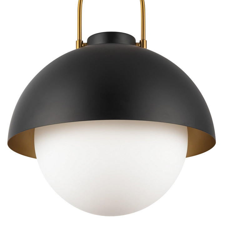 Alora Canada - PD507216MBOP - One Light Pendant - Harper - Matte Black/Opal Matte Glass