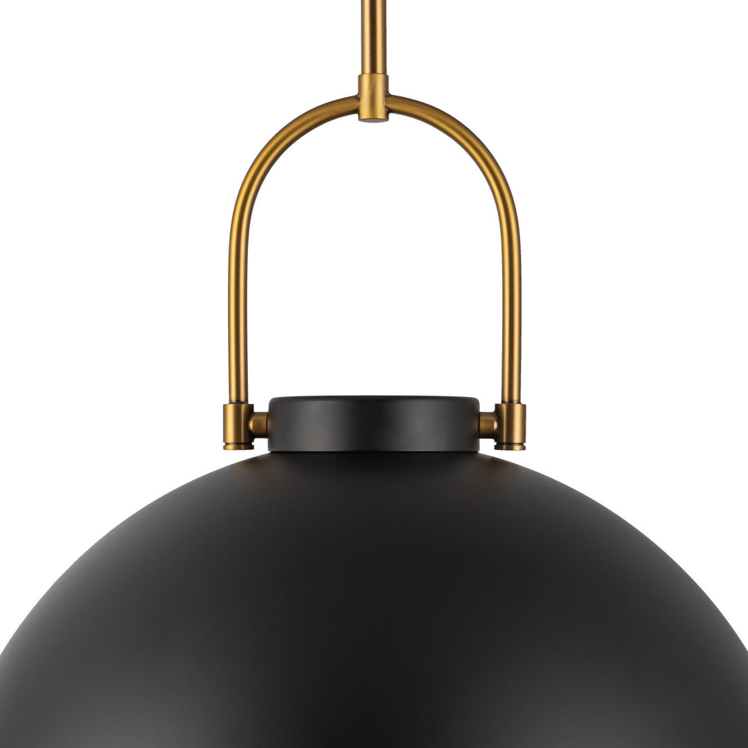 Alora Canada - PD507216MBOP - One Light Pendant - Harper - Matte Black/Opal Matte Glass