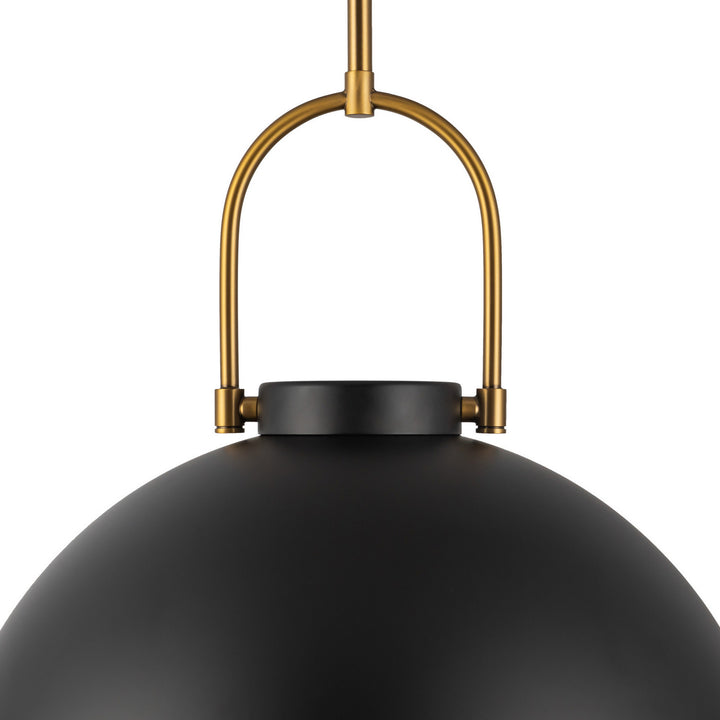 Alora Canada - PD507216MBOP - One Light Pendant - Harper - Matte Black/Opal Matte Glass