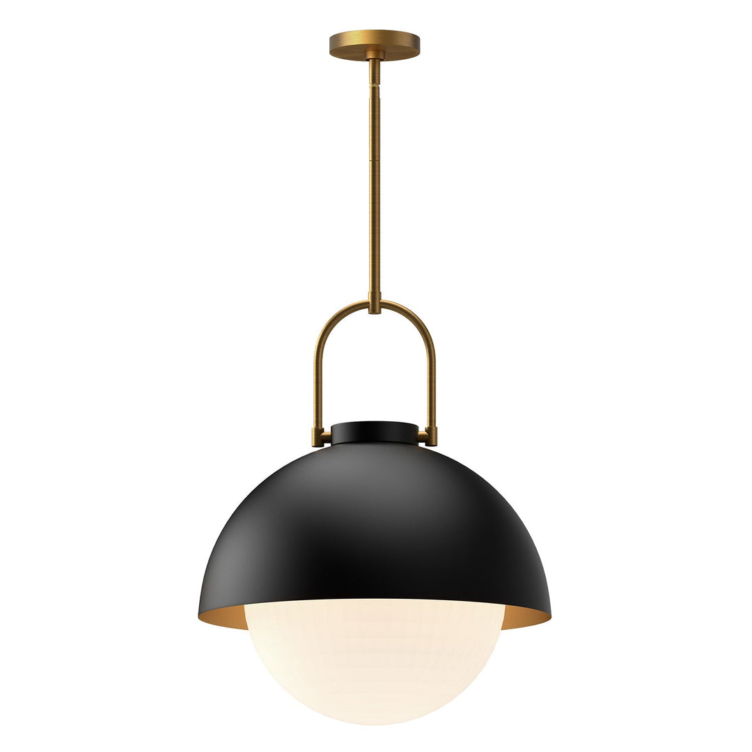 Alora Canada - PD507216MBOP - One Light Pendant - Harper - Matte Black/Opal Matte Glass