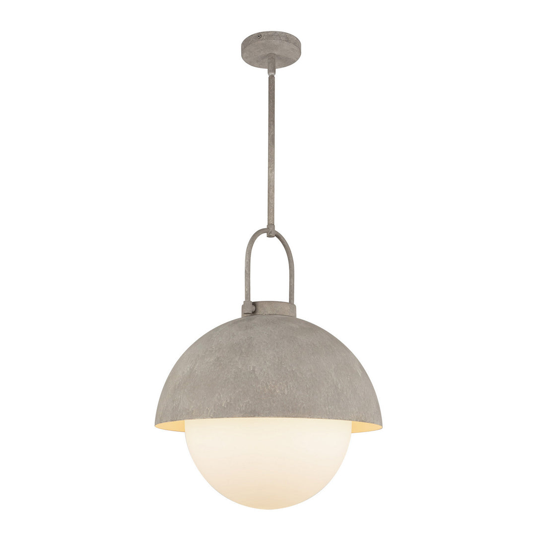 Alora Canada - PD507216SLOP - One Light Pendant - Harper - Steel Shade/Opal Matte Glass