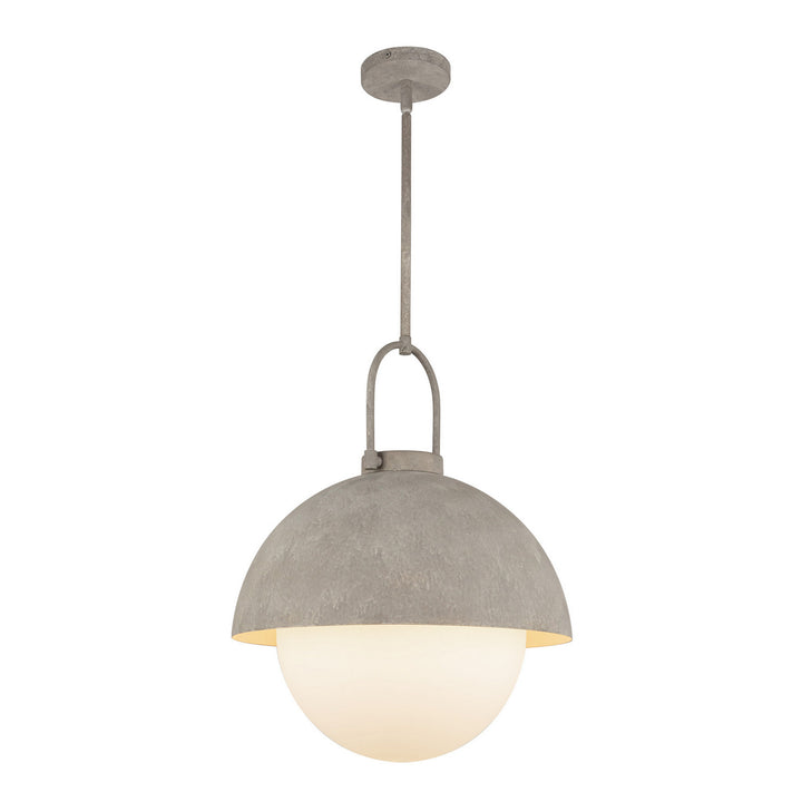 Alora Canada - PD507216SLOP - One Light Pendant - Harper - Steel Shade/Opal Matte Glass